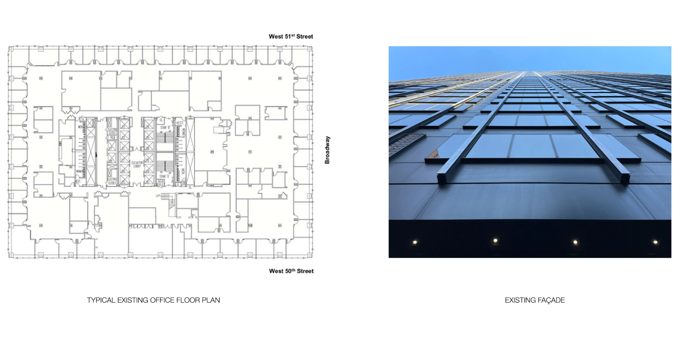 SCHORN_Office to resi - Existing plan and facade