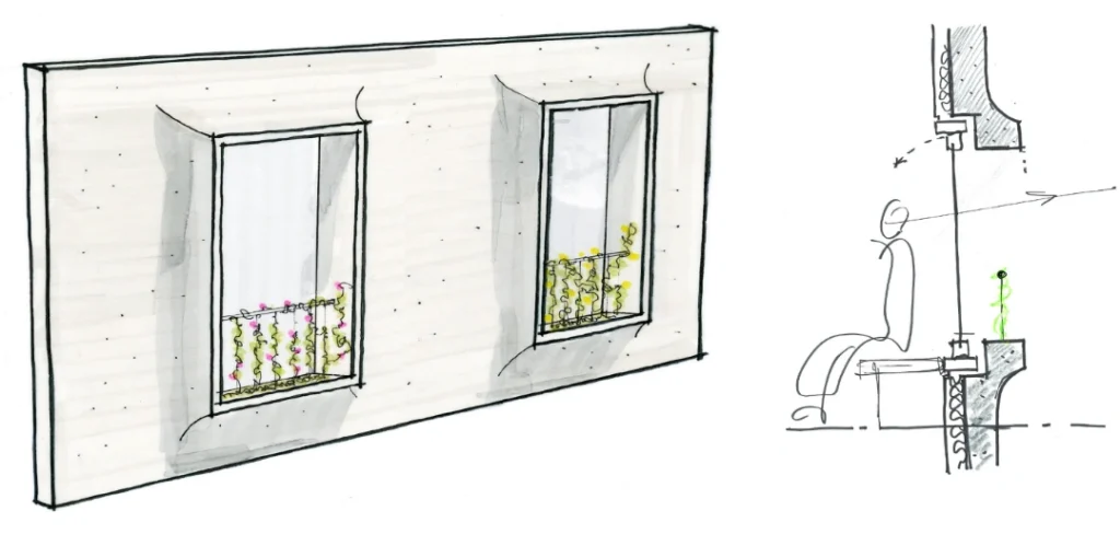 SCHORN_7th Street_facade sketches_1