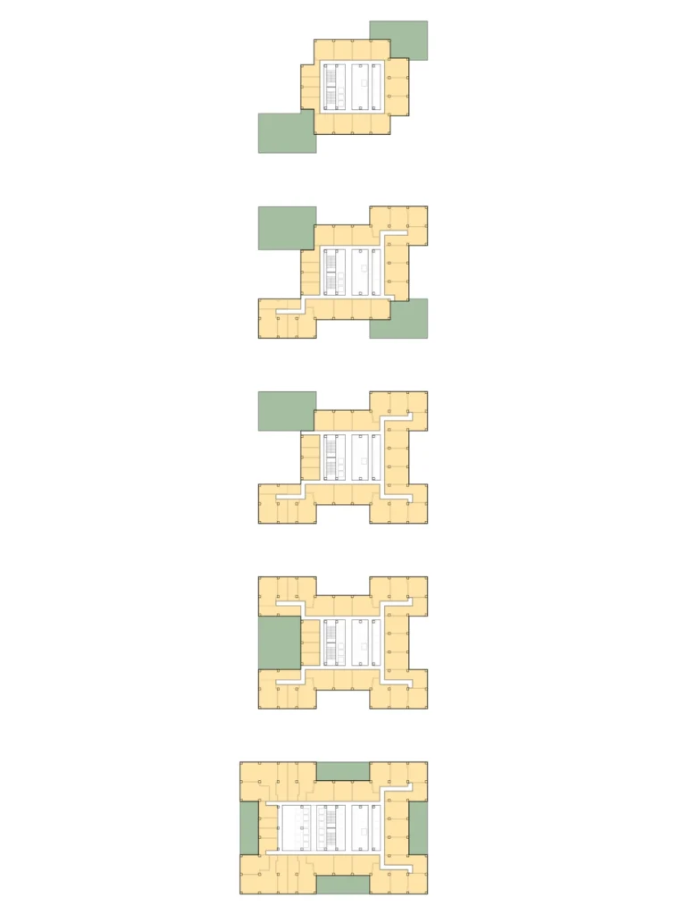 SCHORN_Office to resi_Upper floor plans