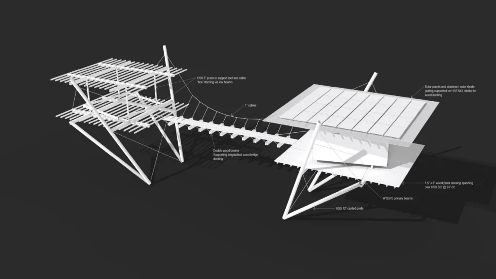 SCHORN_River Camp_DWG - Tree House structure axo